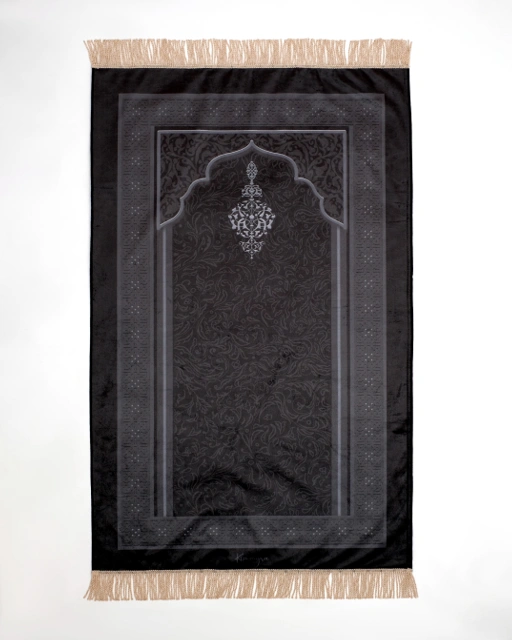 Image of Aziz Black - Adult Prayer Mat
