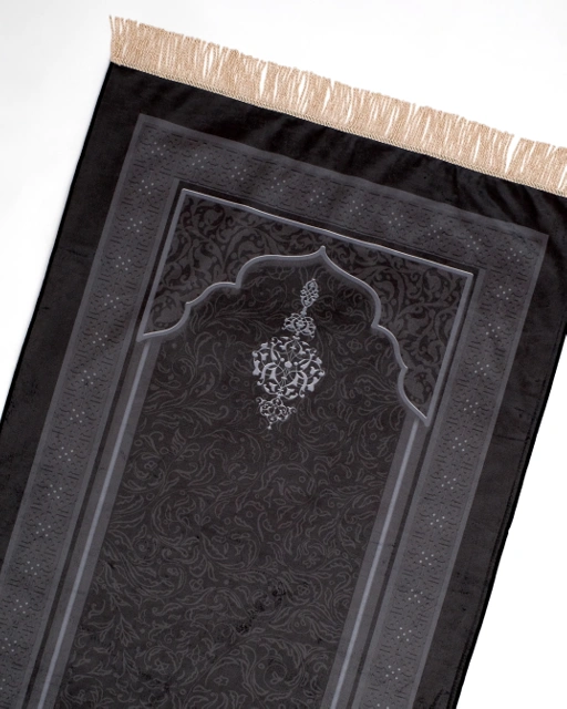 Image of Aziz Black - Adult Prayer Mat