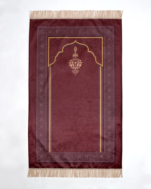 Image of Aziz Maroon - Adult Prayer Mat