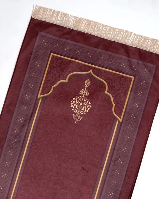 Image of Aziz Maroon - Adult Prayer Mat