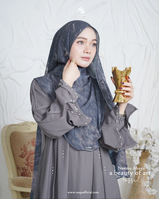 Image of [PRE ORDER] PASHMINA PRINTING NEEMA - FOSSIL by naqa.id