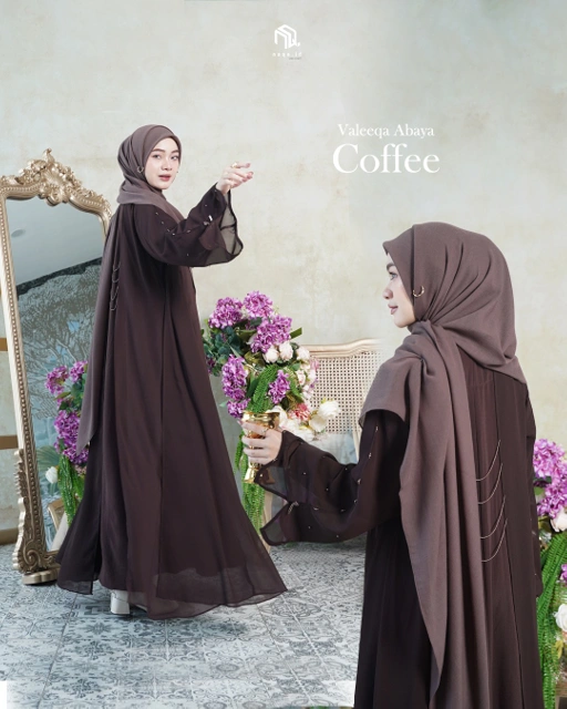 Image of [PRE ORDER] VALEEQA ABAYA - COFFEE - by NAQA.ID