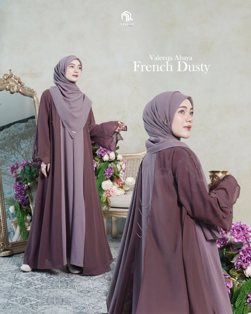 Image of [PRE ORDER] VALEEQA ABAYA - FRENCH DUSTY - by NAQA.ID