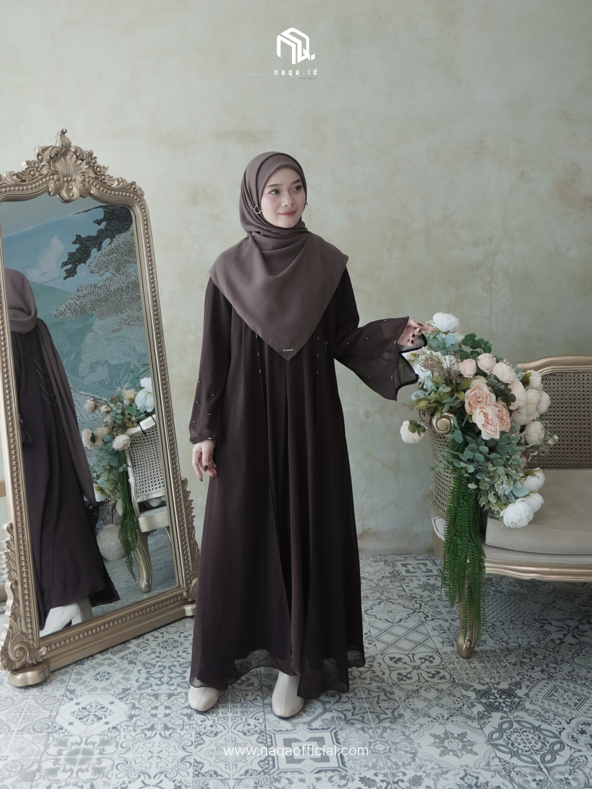 [READY STOCK] VALEEQA ABAYA - COFFEE by naqa.id