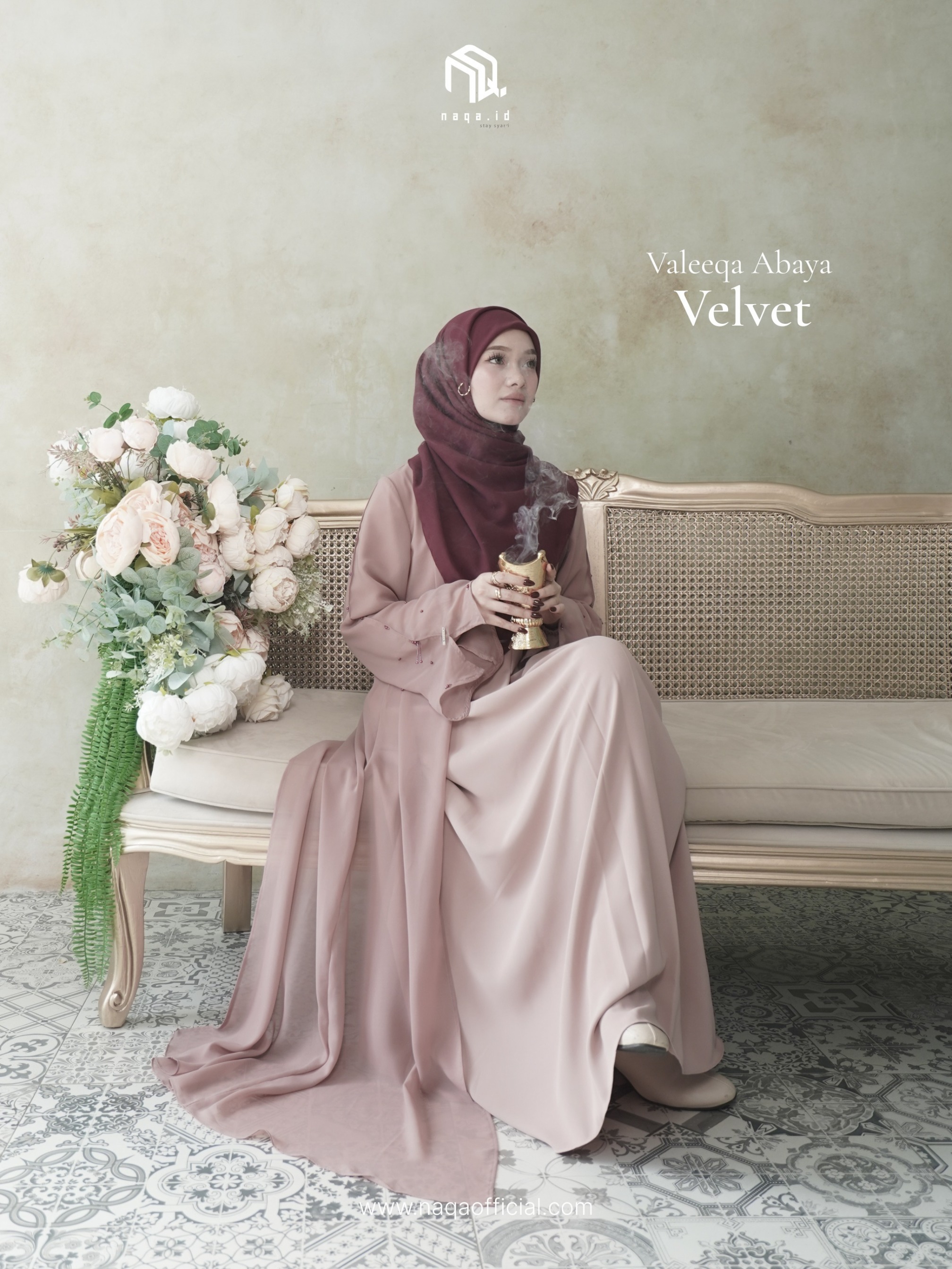 [READY STOCK] VALEEQA ABAYA - VELVET by naqa.id