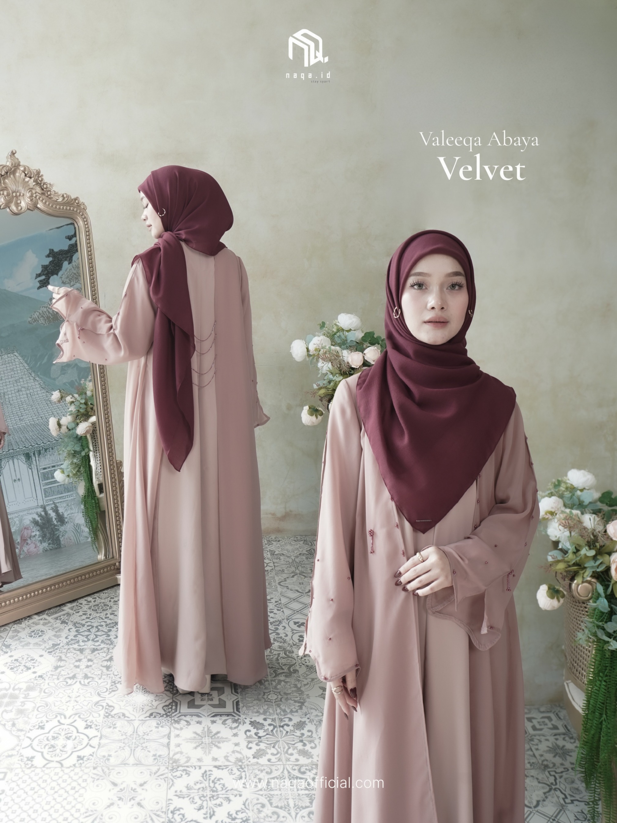 [READY STOCK] VALEEQA ABAYA - VELVET by naqa.id