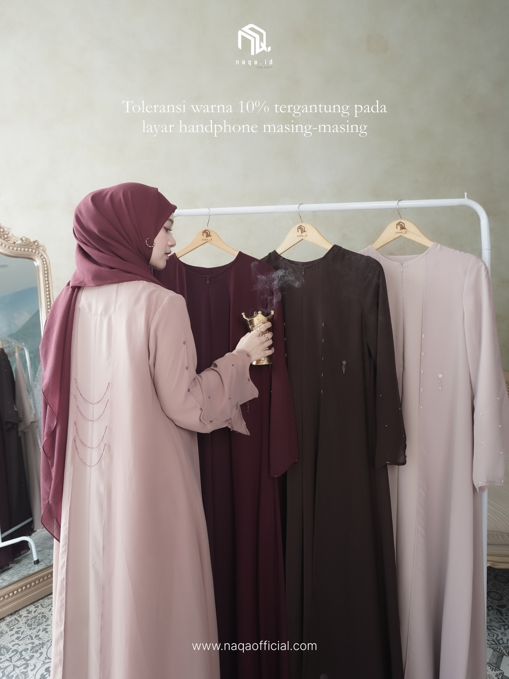 [READY STOCK] VALEEQA ABAYA - VELVET by naqa.id