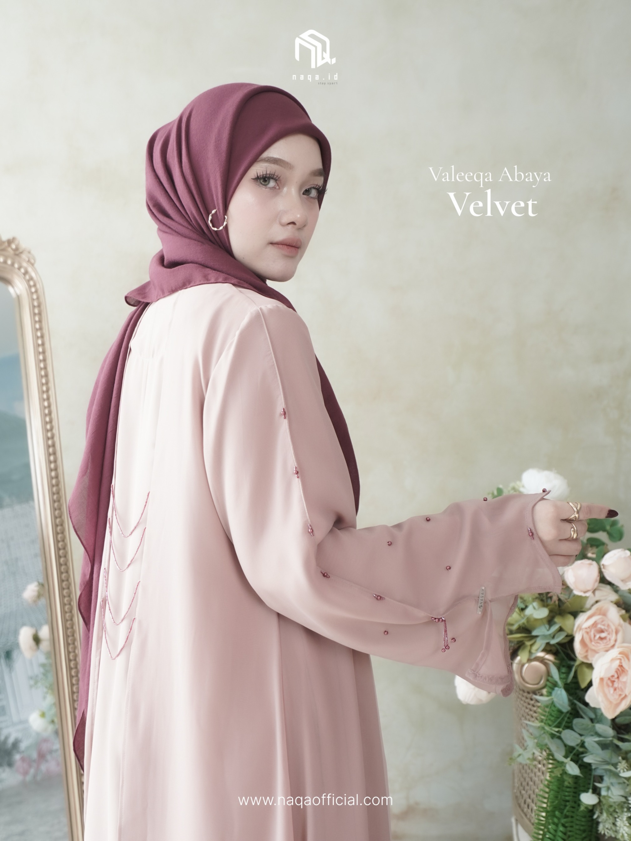 [READY STOCK] VALEEQA ABAYA - VELVET by naqa.id