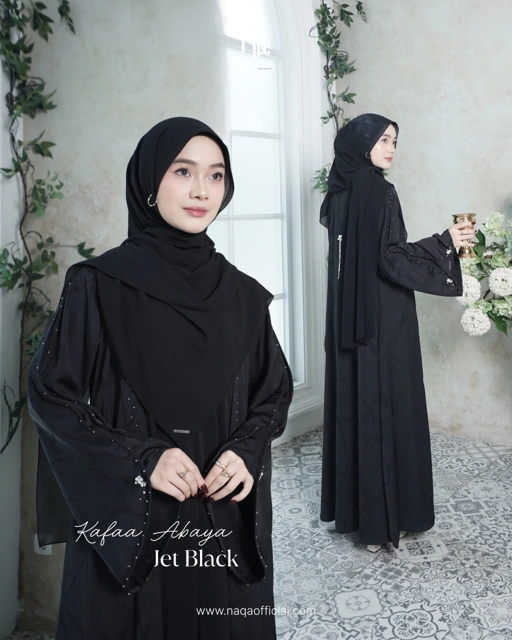 Image of [READY STOK] KAFAA ABAYA - JET BLACK by naqa.id