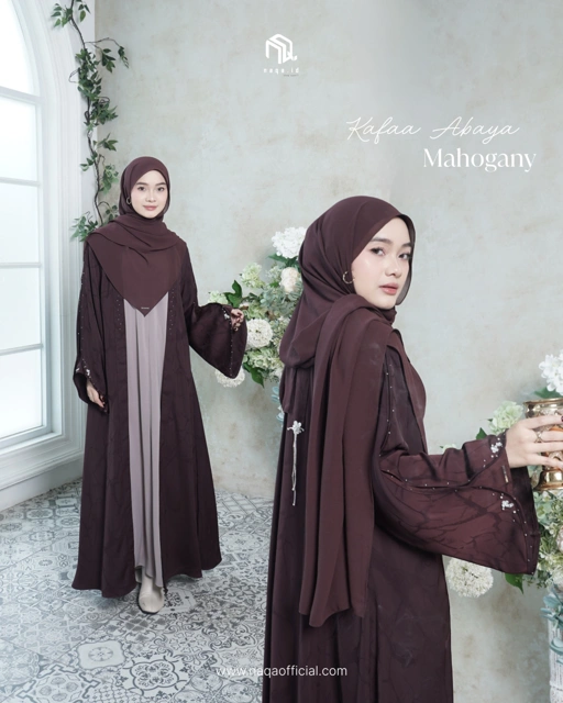 Image of [READY STOK] KAFAA ABAYA - MAHOGANY by naqa.id