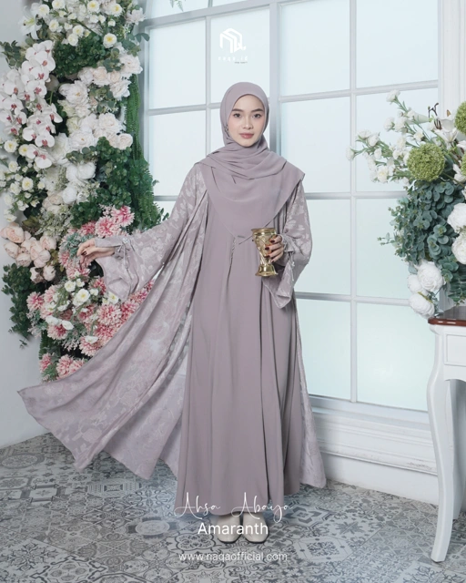 Image of [PRE ORDER] AHSA ABAYA - AMARANTH by naqa.id