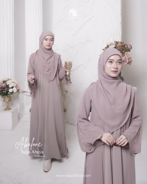 Image of [PRE ORDER] AQSA ABAYA - ABALONE by naqa.id