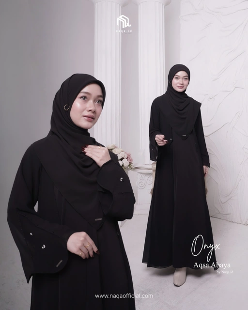 Image of [PRE ORDER] AQSA ABAYA - ONYX by naqa.id