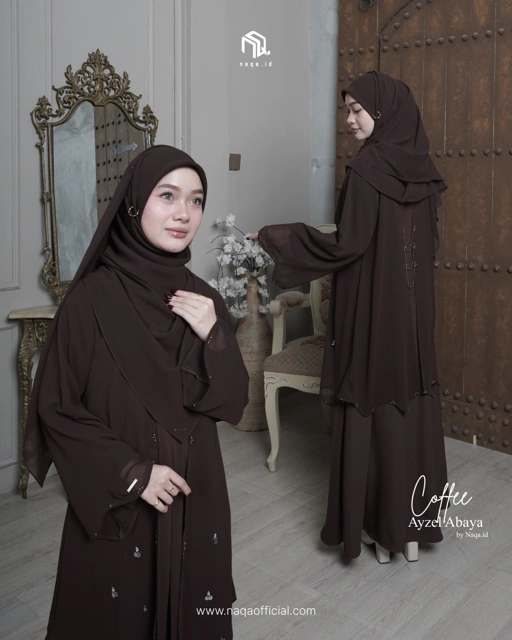 Image of [PRE ORDER] AYZEL ABAYA - COFFEE by naqa.id