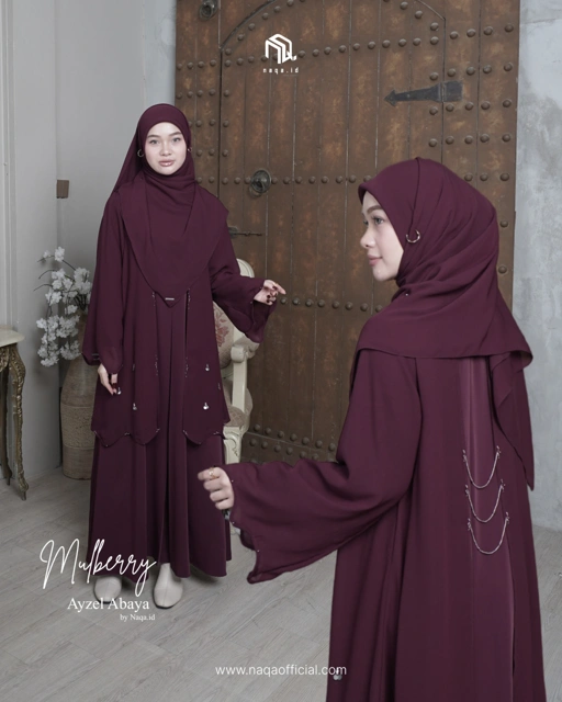 Image of [PRE ORDER] AYZEL ABAYA - MULBERRY by naqa.id