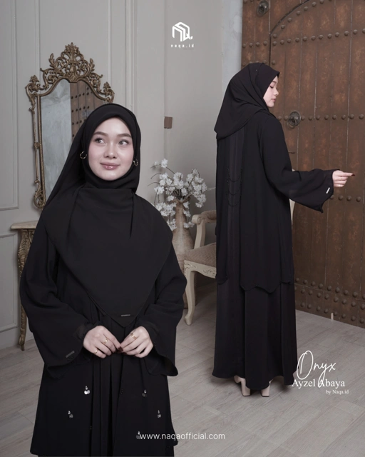 Image of [PRE ORDER] AYZEL ABAYA - ONYX by naqa.id