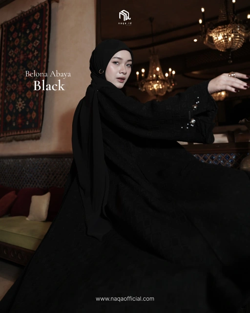 Image of [READY STOK] BELONA ABAYA - BLACK by naqa.id