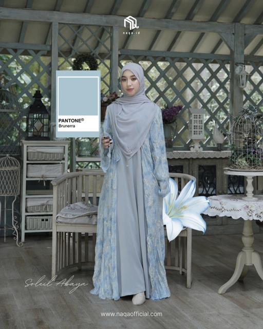 Image of [PRE ORDER] OUTER ONLY FREE HIJAB - SOLEIL ABAYA - BRUNERRA by naqa.id