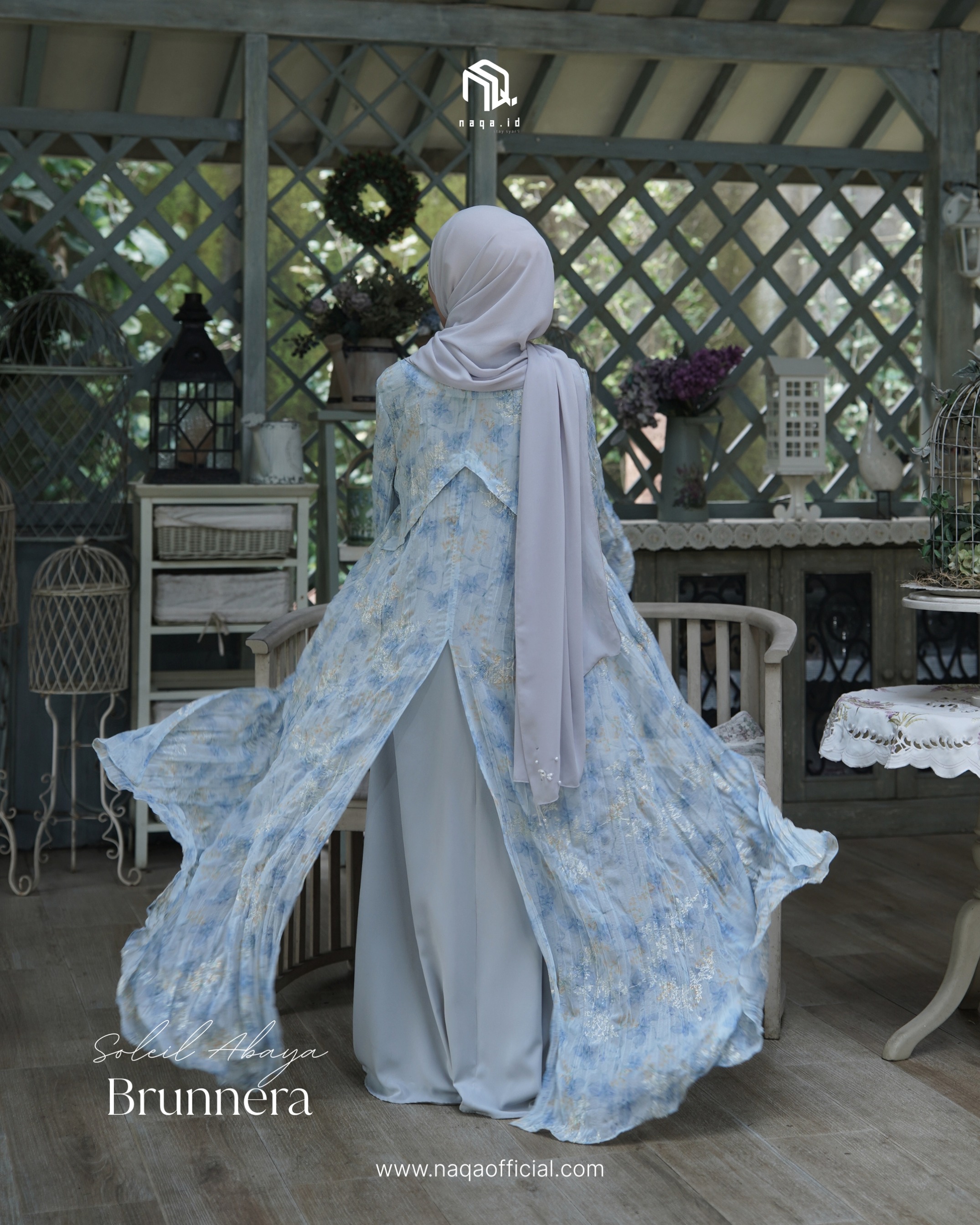 [READY STOCK] SET INNER OUTER  - SOLEIL ABAYA - BRUNNERA by naqa.id