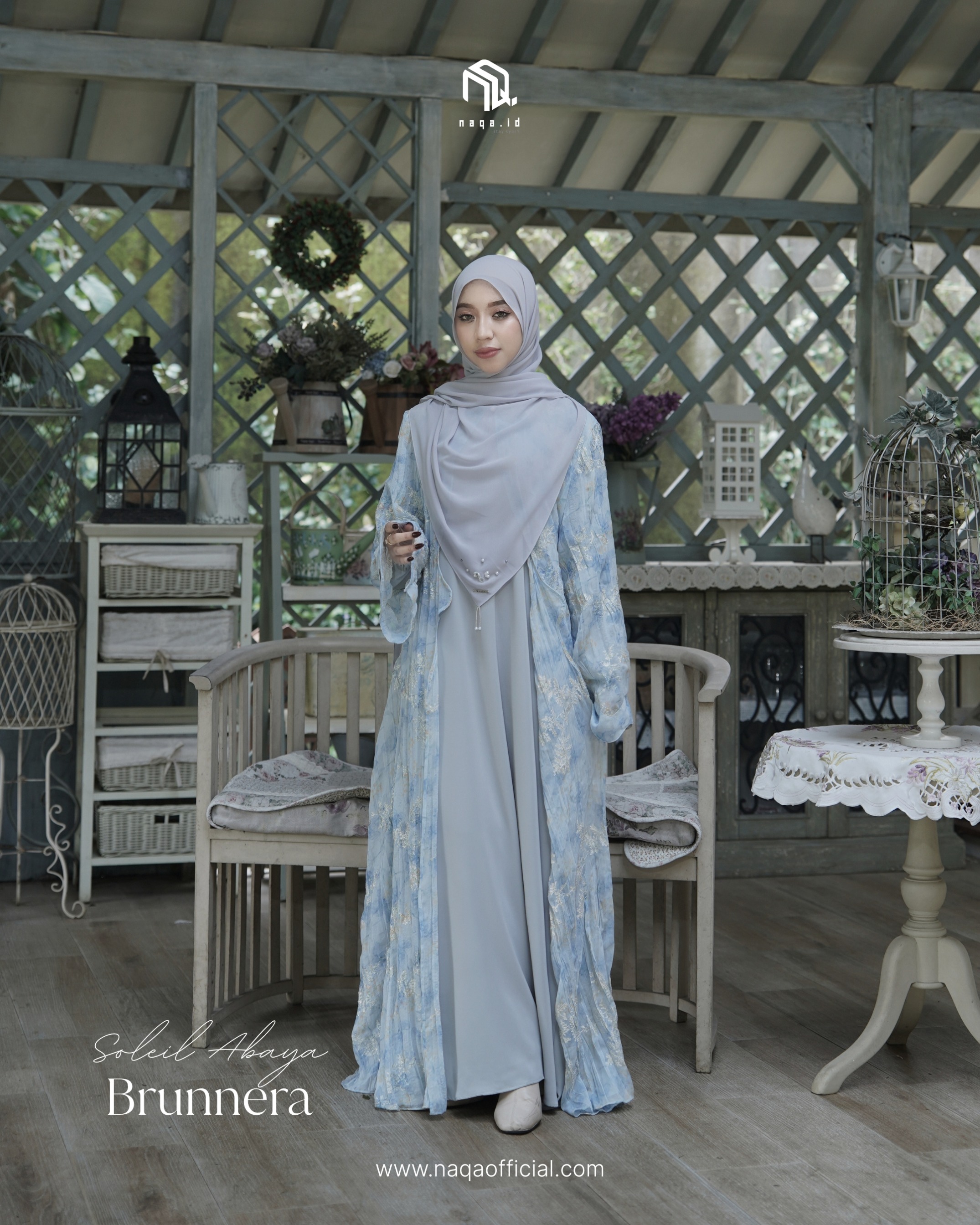 [READY STOCK] SET INNER OUTER  - SOLEIL ABAYA - BRUNNERA by naqa.id
