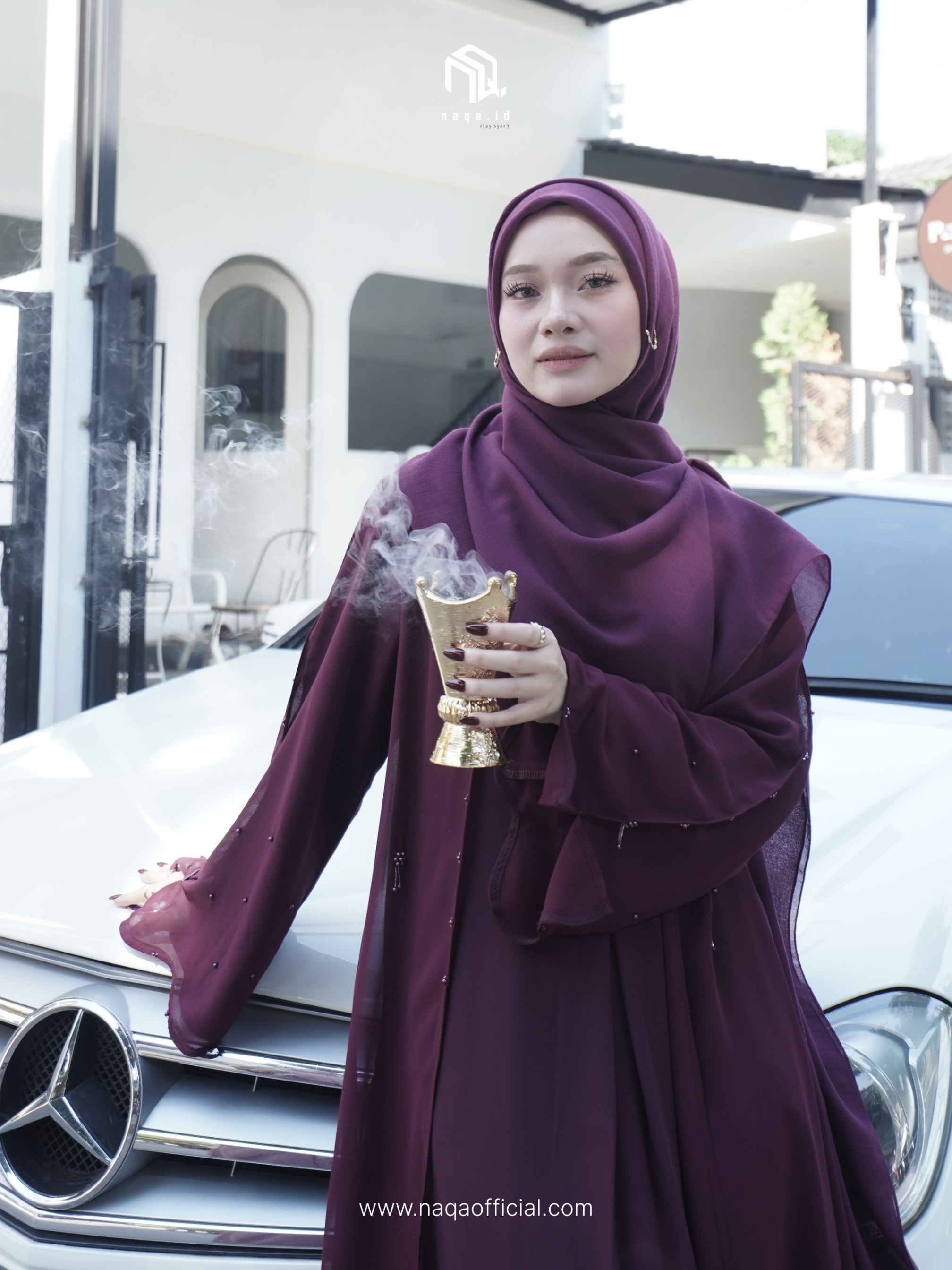 [READY STOCK] VALEEQA ABAYA - CARMINE by naqa.id