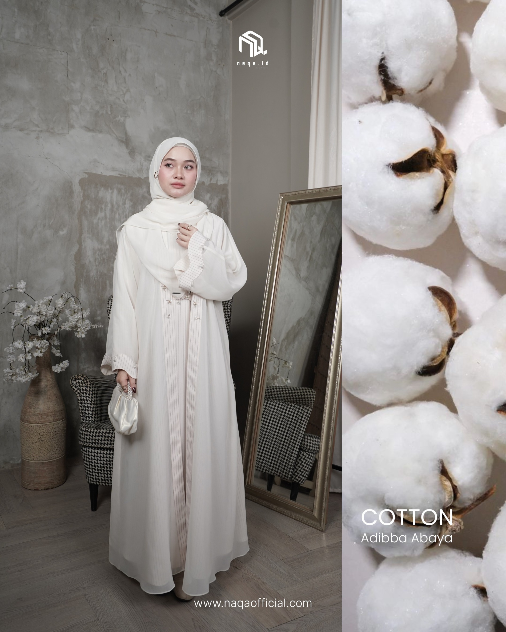 [READY STOCK] ADIBBA ABAYA - COTTON by naqa.id