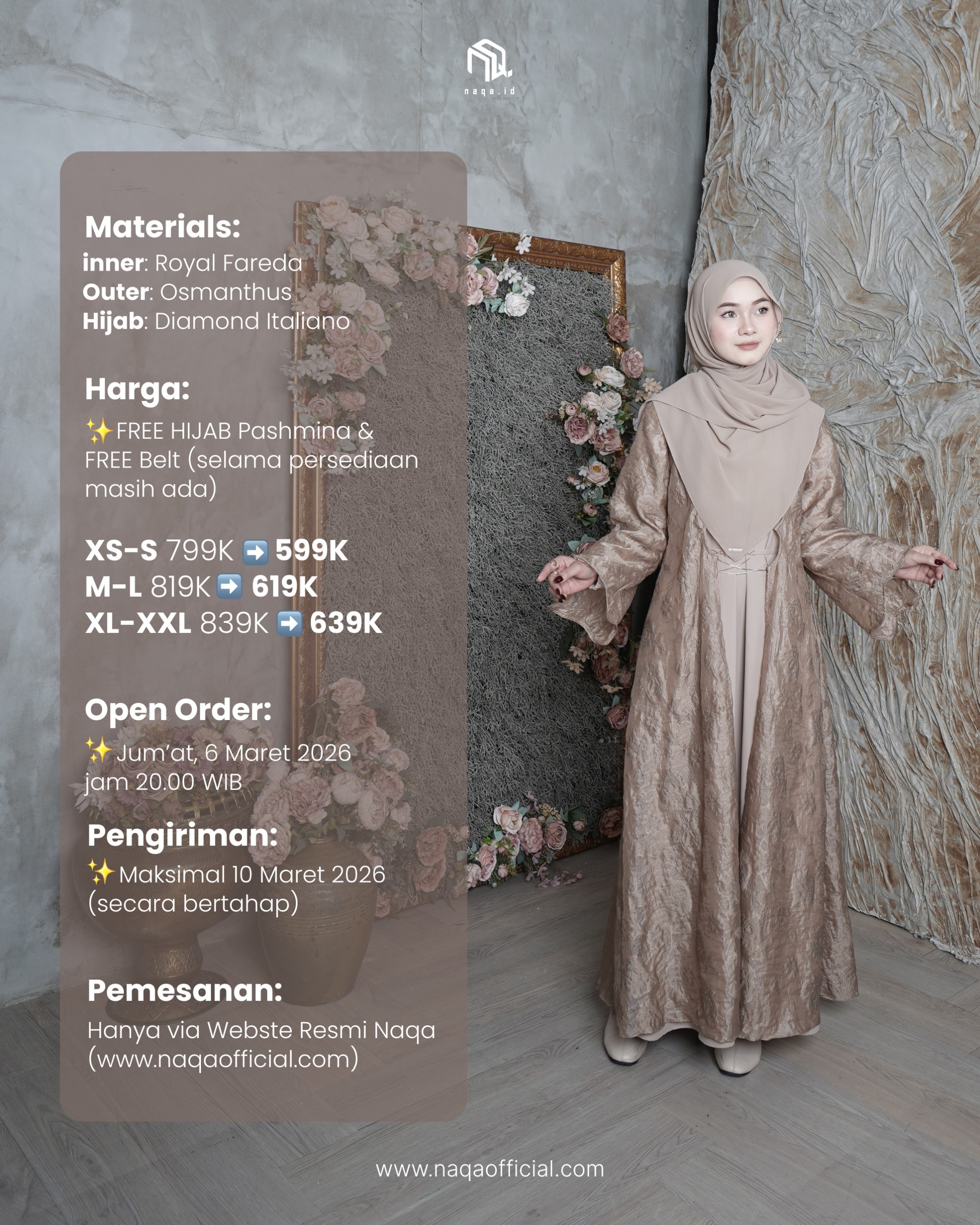 [READY STOK] HAFSAH ABAYA - OAT by naqa.id