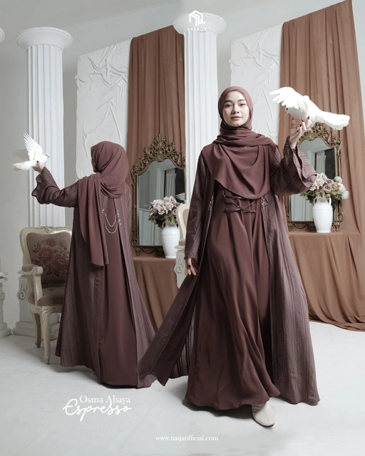 Image of (PRE-ORDER) OSMA ABAYA - ESPRESSO BY NAQA.ID