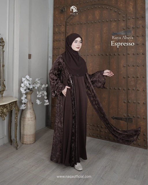 Image of [READY STOK] RUYA ABAYA - ESPRESSO by naqa.id