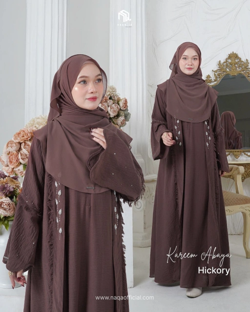 Image of [READY STOK] KAREEM ABAYA - HICKORY by naqa.id
