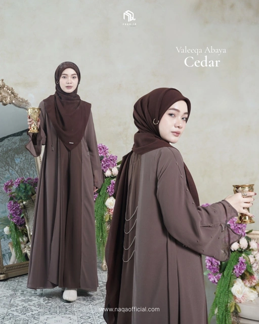 Image of [READY STOCK] VALEEQA ABAYA - CEDAR - by NAQA.ID