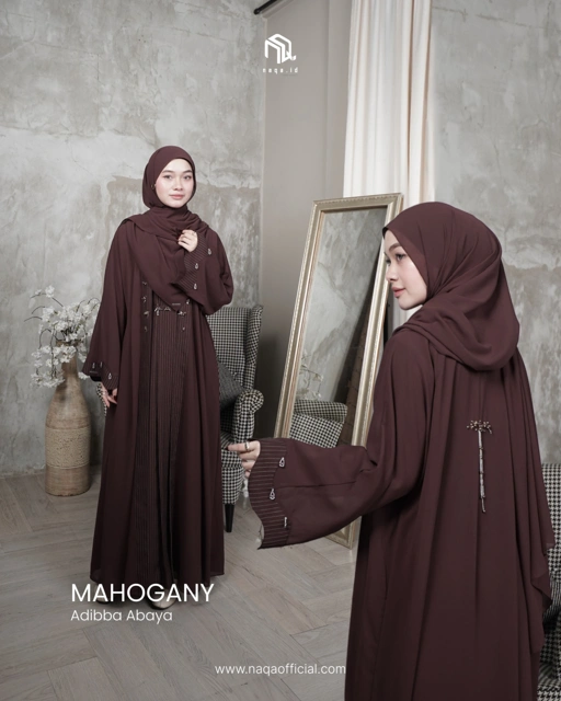 [PRE ORDER] ADIBBA ABAYA - MAHOGANY by naqa.id