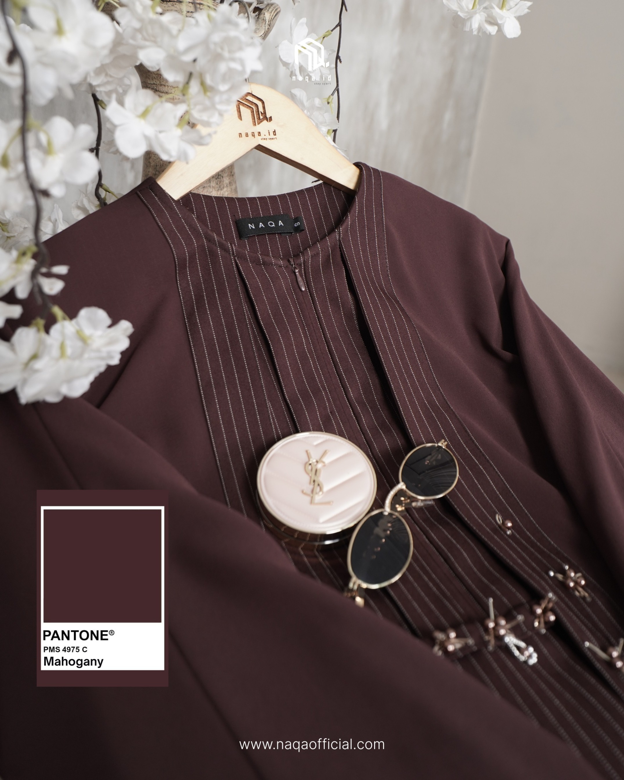 [READY STOCK] ADIBBA ABAYA - MAHOGANY by naqa.id