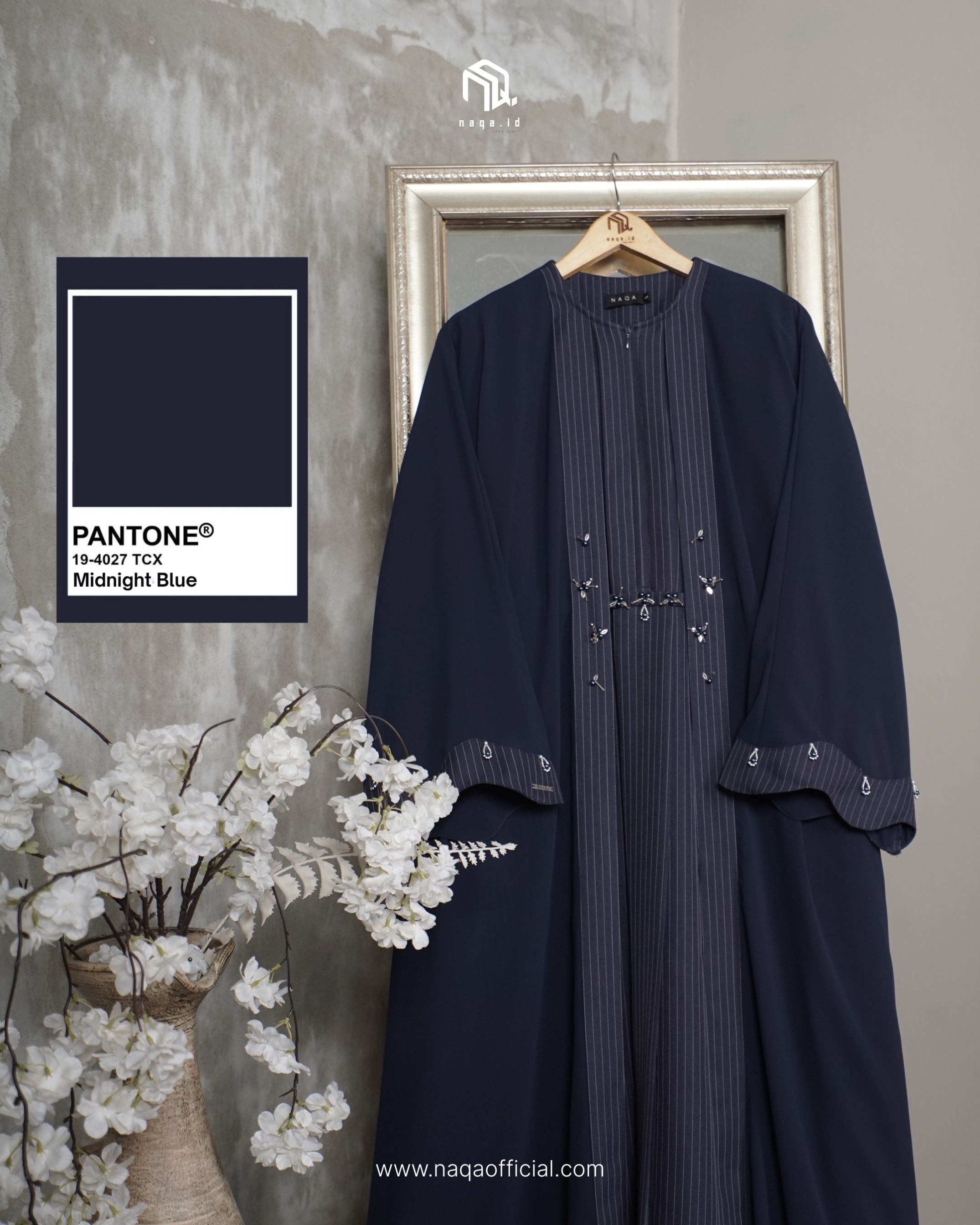 [READY STOCK] ADIBBA ABAYA - MIDNIGHT BLUE by naqa.id