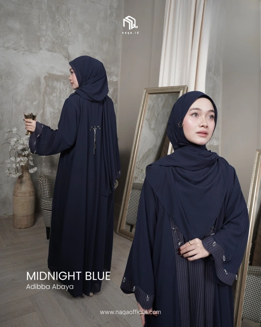 [PRE ORDER] ADIBBA ABAYA - MIDNIGHT BLUE by naqa.id