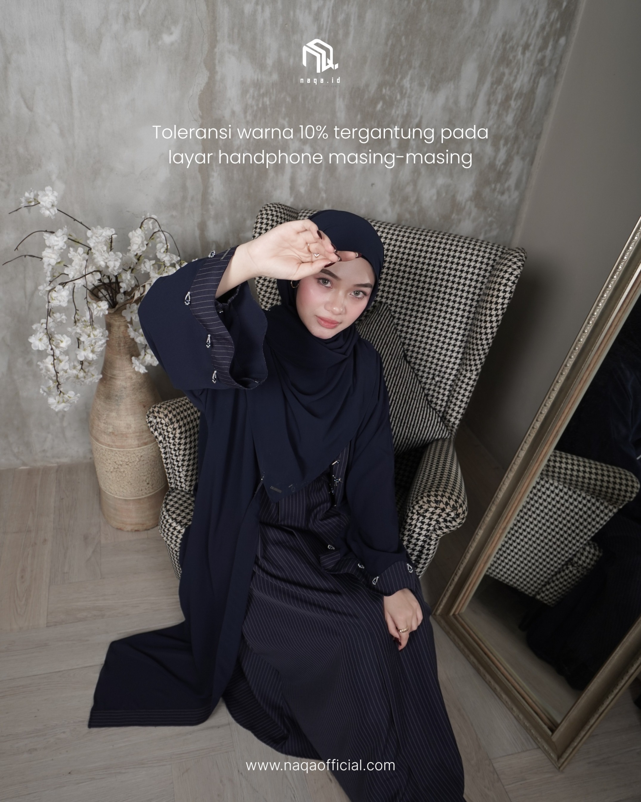 [READY STOCK] ADIBBA ABAYA - MIDNIGHT BLUE by naqa.id