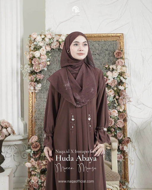 Image of [READY STOK] HUDA ABAYA - MOCCA MOUSE by naqa.id