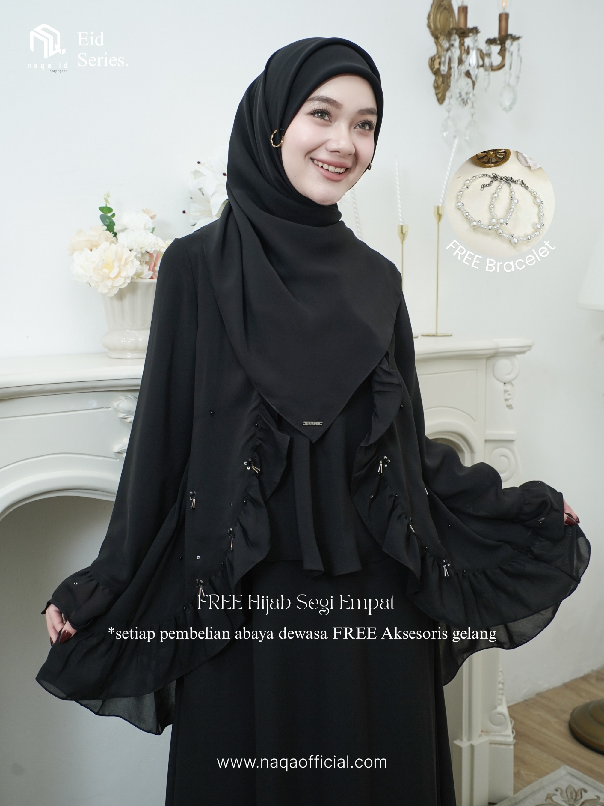 [PRE ORDER] ELARA ABAYA - NOIR - by naqa.id