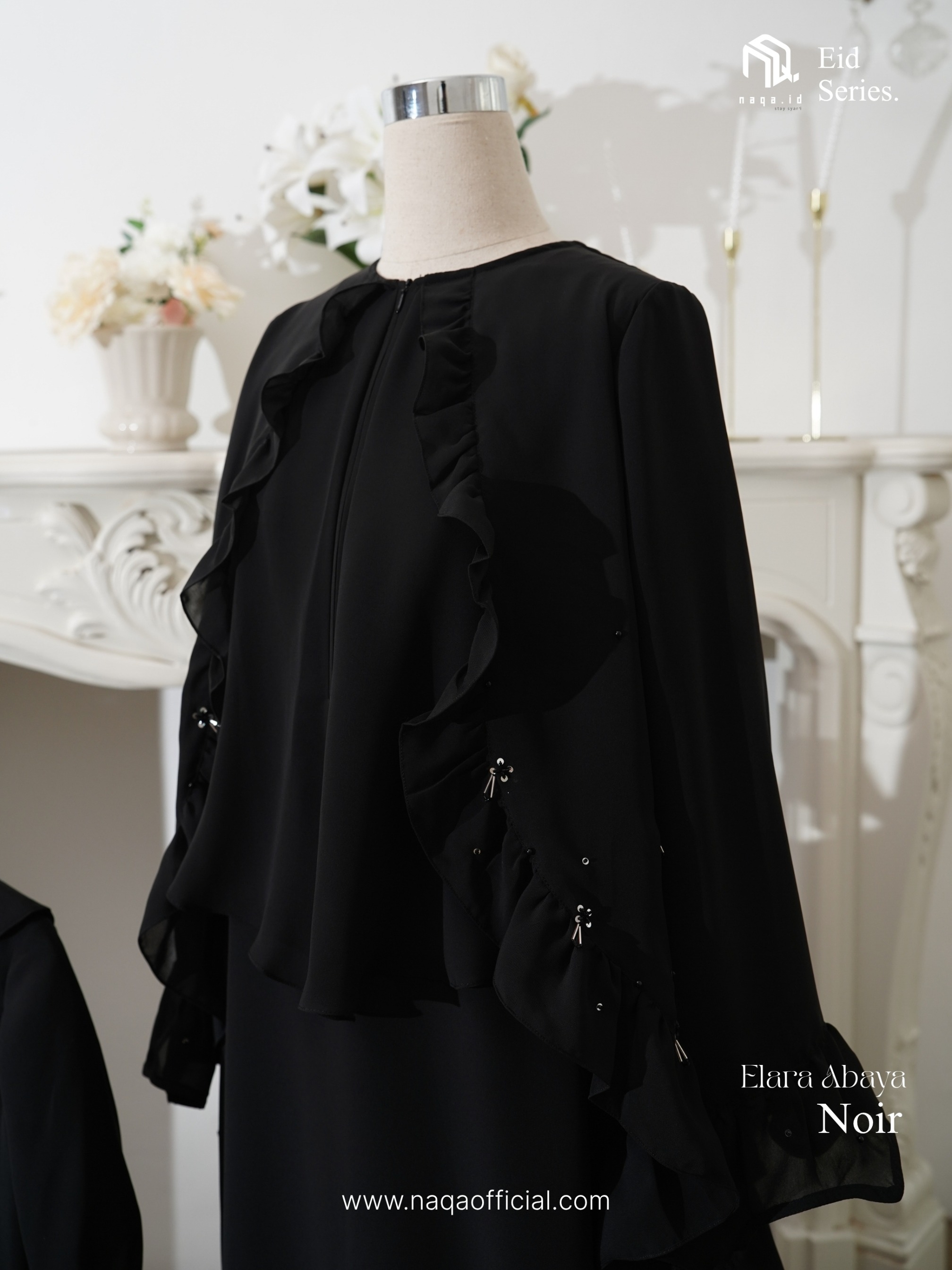 [PRE ORDER] ELARA ABAYA - NOIR - by naqa.id