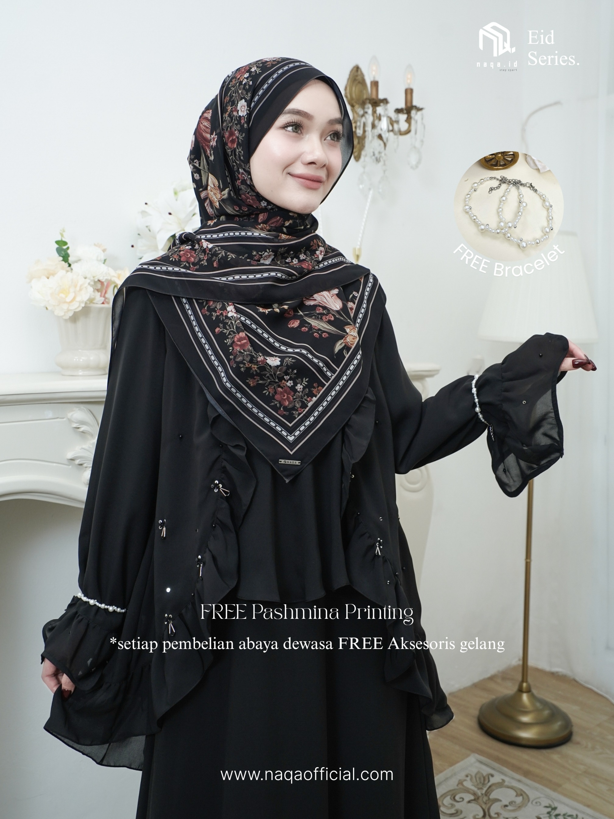 [PRE ORDER] ELARA ABAYA - NOIR - by naqa.id