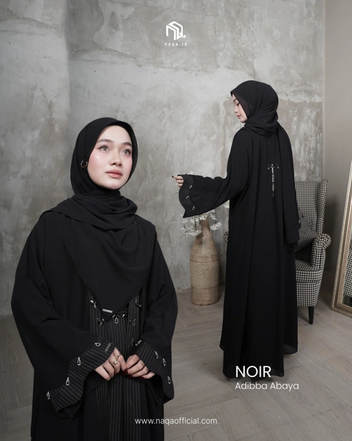[PRE ORDER] ADIBBA ABAYA - NOIR by naqa.id
