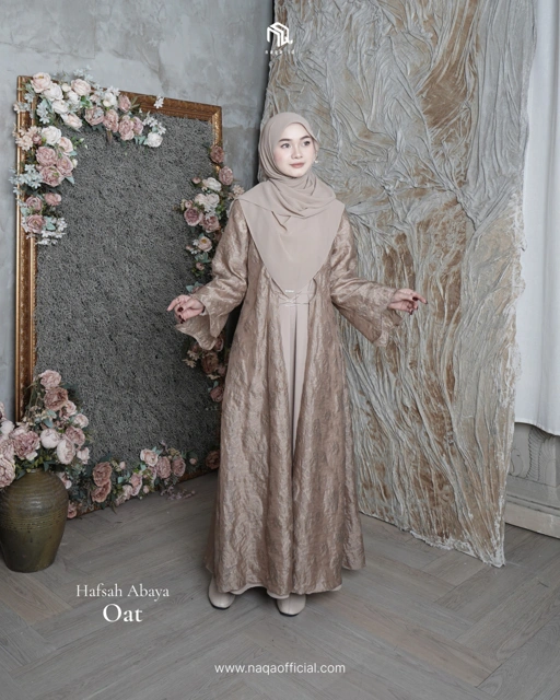 Image of [READY STOK] HAFSAH ABAYA - OAT by naqa.id