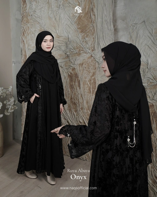 Image of [READY STOK] RUYA ABAYA - ONYX by naqa.id