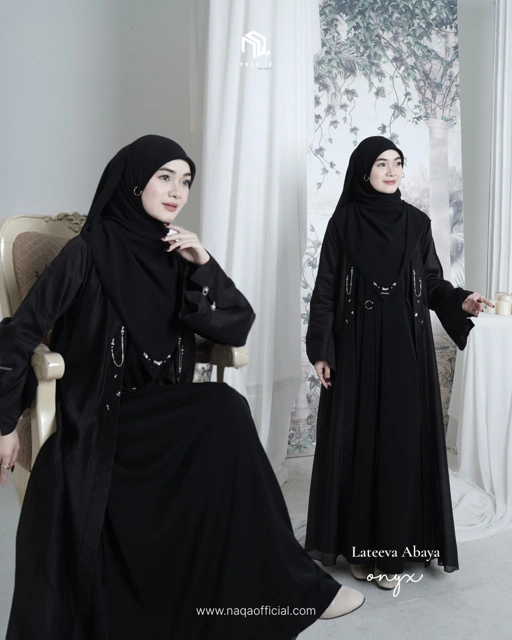 Image of  [READY STOK] LATEEVA ABAYA - ONYX by naqa.id