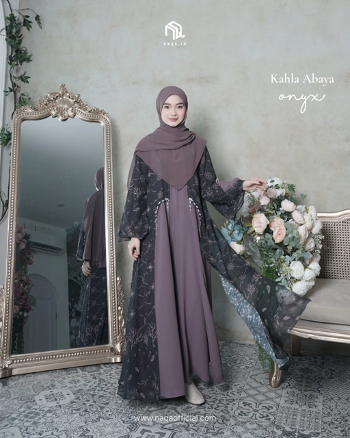 Image of [PRE ORDER] KAHLA ABAYA - ONYX by naqa.id