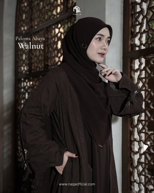 Image of [READY STOK] PALOMA ABAYA - WALNUT by naqa.id