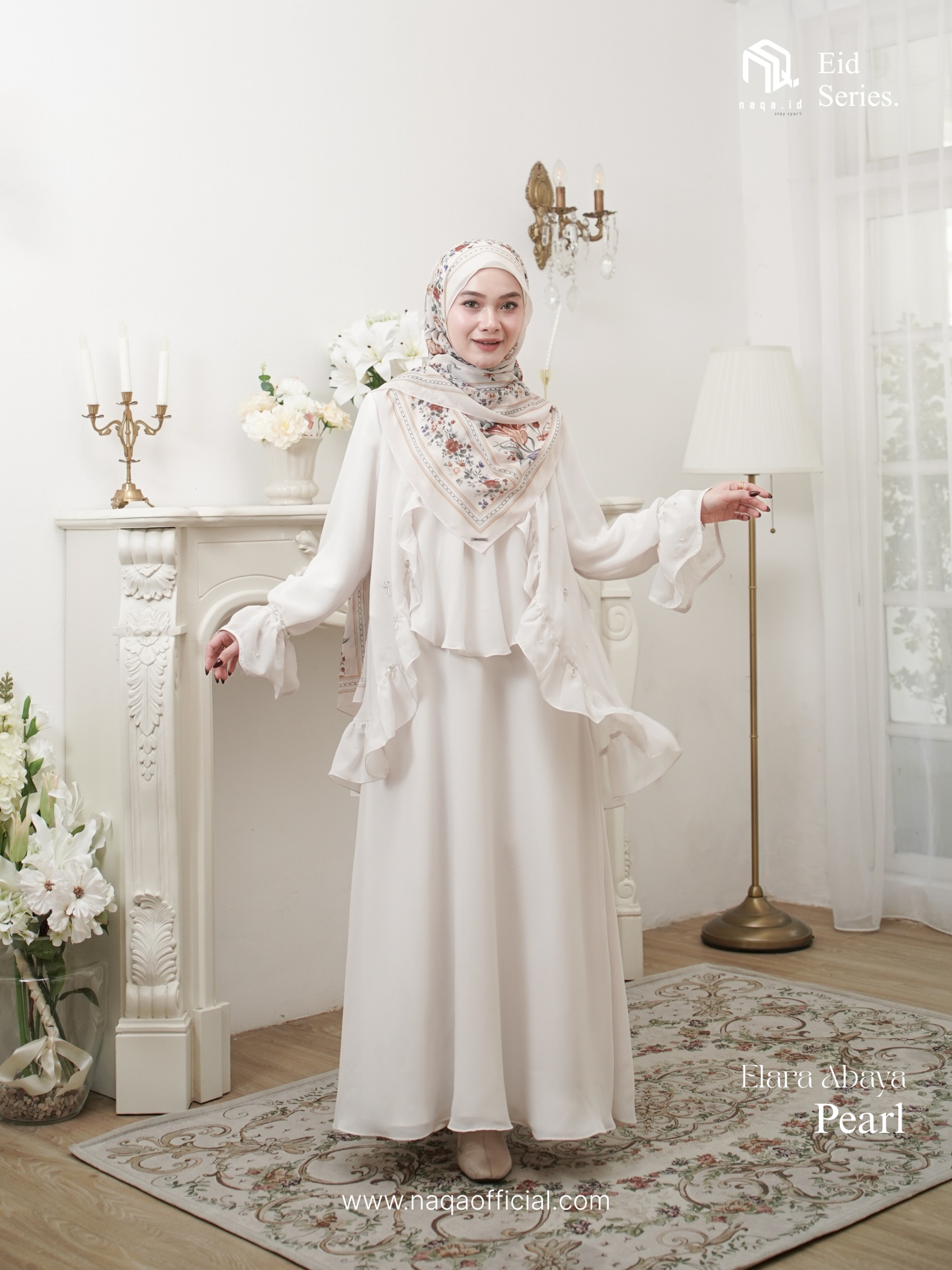 [PRE ORDER] ELARA ABAYA - PEARL - by naqa.id