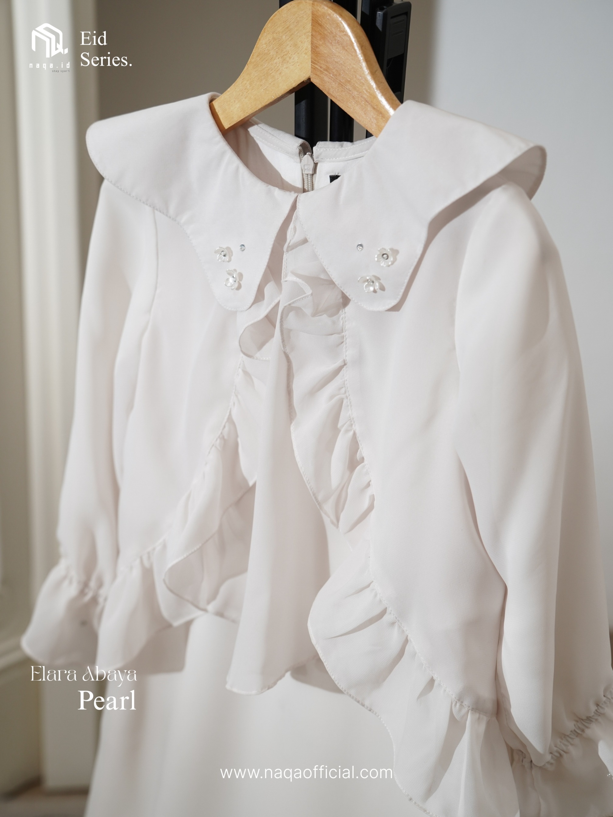 [PRE ORDER] ELARA ABAYA ANAK - PEARL - by naqa.id