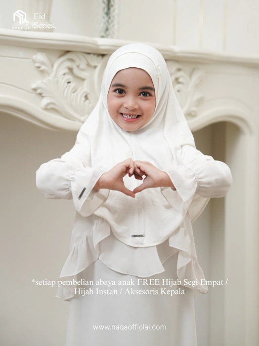 [PRE ORDER] ELARA ABAYA ANAK - PEARL - by naqa.id