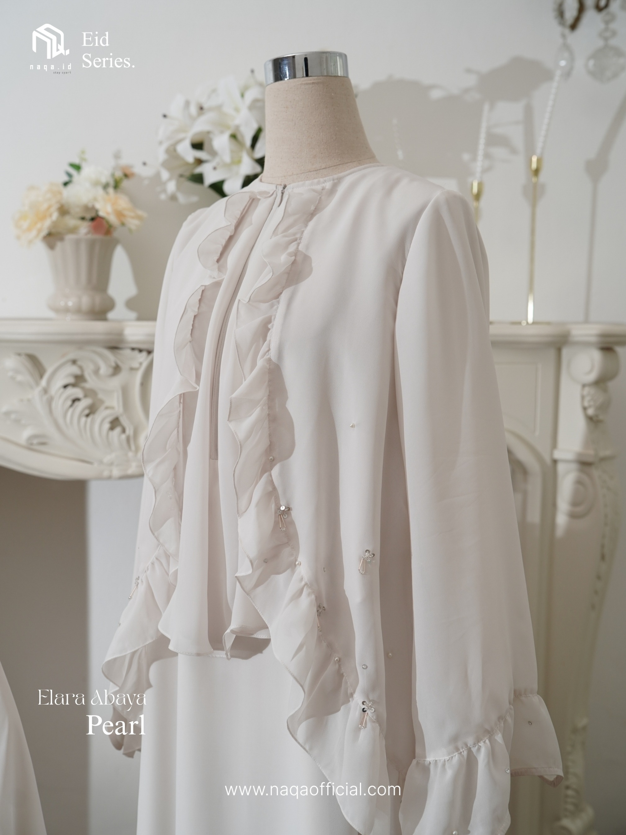 [PRE ORDER] ELARA ABAYA - PEARL - by naqa.id